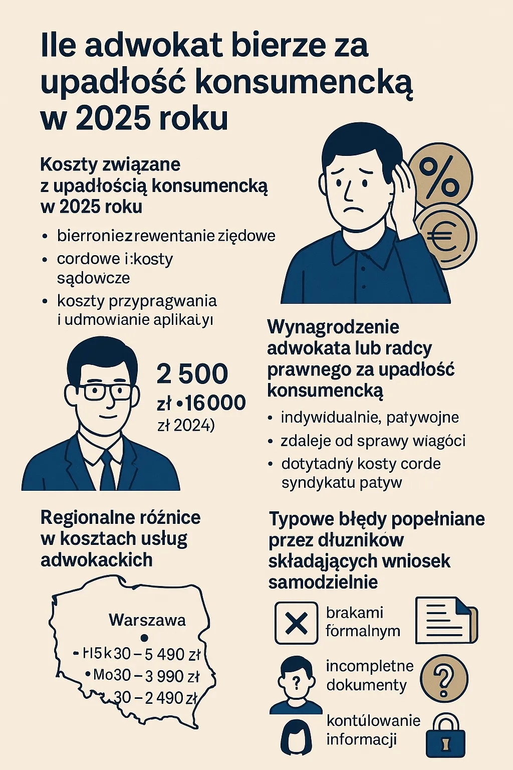 ile adwokat bierze za upadłość konsumencką